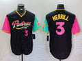 Custom #3 Black SD Baseball Shirt Top