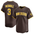 Custom #3 Brown 2024 SD Baseball Shirt Top