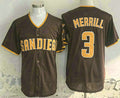 Custom #3 Brown SD Baseball Shirt Top