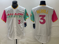 Custom #3 White 2024 City Connect SD Baseball Shirt Top