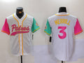 Custom #3 White 2023 City Connect SD Baseball Shirt Top