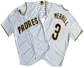 Custom #3 White SD Baseball Shirt Top