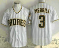 Custom #3 White SD Baseball Shirt Top