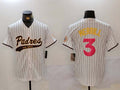 Custom #3 White SD Baseball Shirt Top