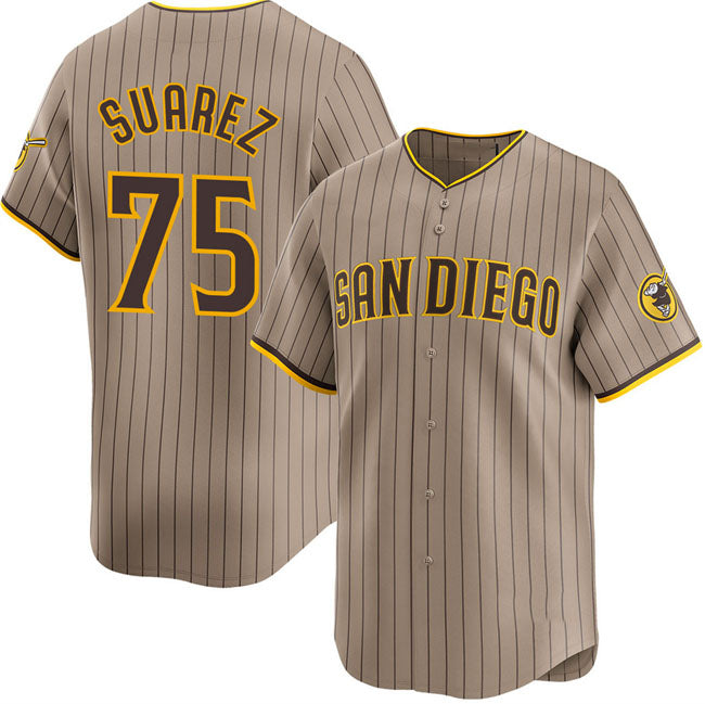 Custom #75 Tan 2024 SD Baseball Shirt Top