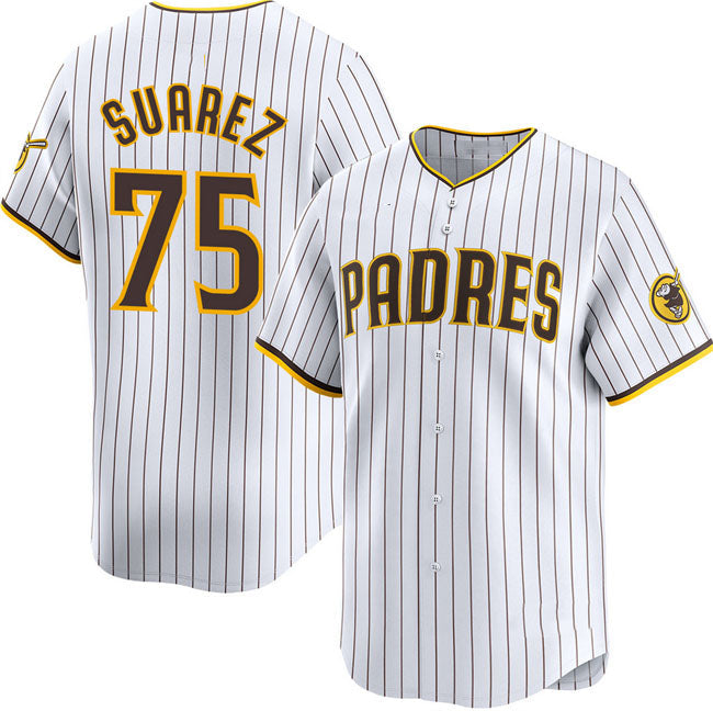 Custom #75 White 2024 SD Baseball Shirt Top