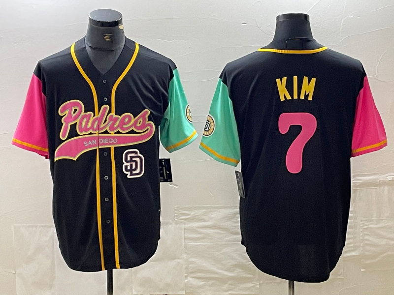 Custom #7 Black 2023 City Connect SD Baseball Shirt Top