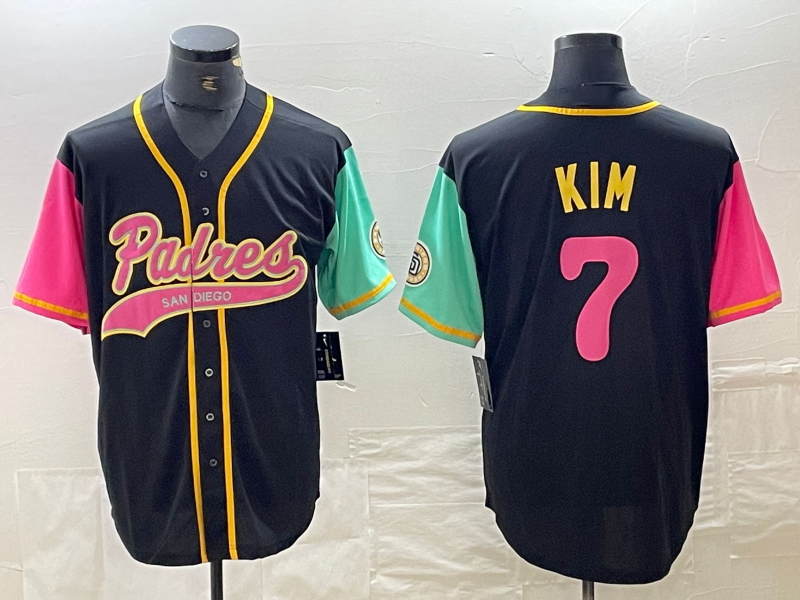 Custom #7 Black 2023 City Connect SD Baseball Shirt Top