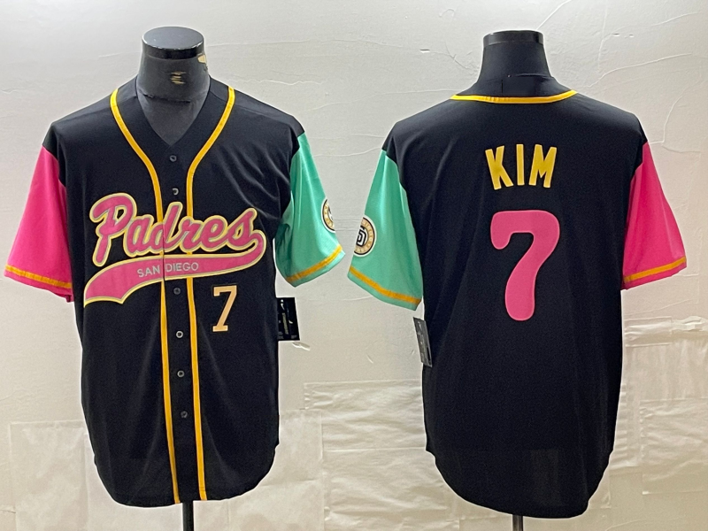 Custom #7 Black 2023 City Connect SD Baseball Shirt Top