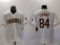 Custom #84 White SD Baseball Shirt Top