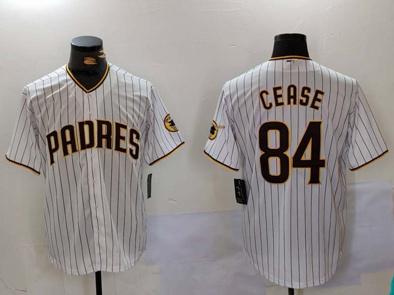 Custom #84 White SD Baseball Shirt Top