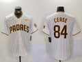 Custom #84 White SD Baseball Shirt Top