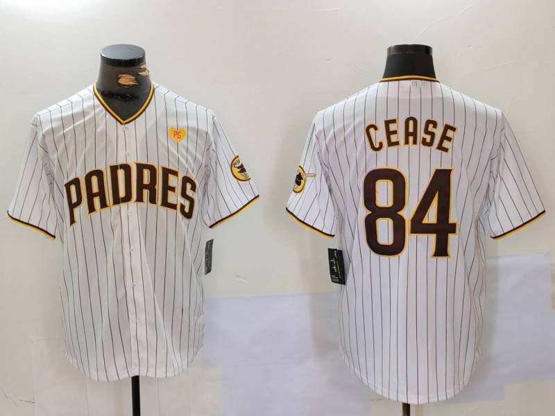 Custom #84 White SD Baseball Shirt Top