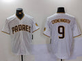 Custom #9 White SD Baseball Shirt Top
