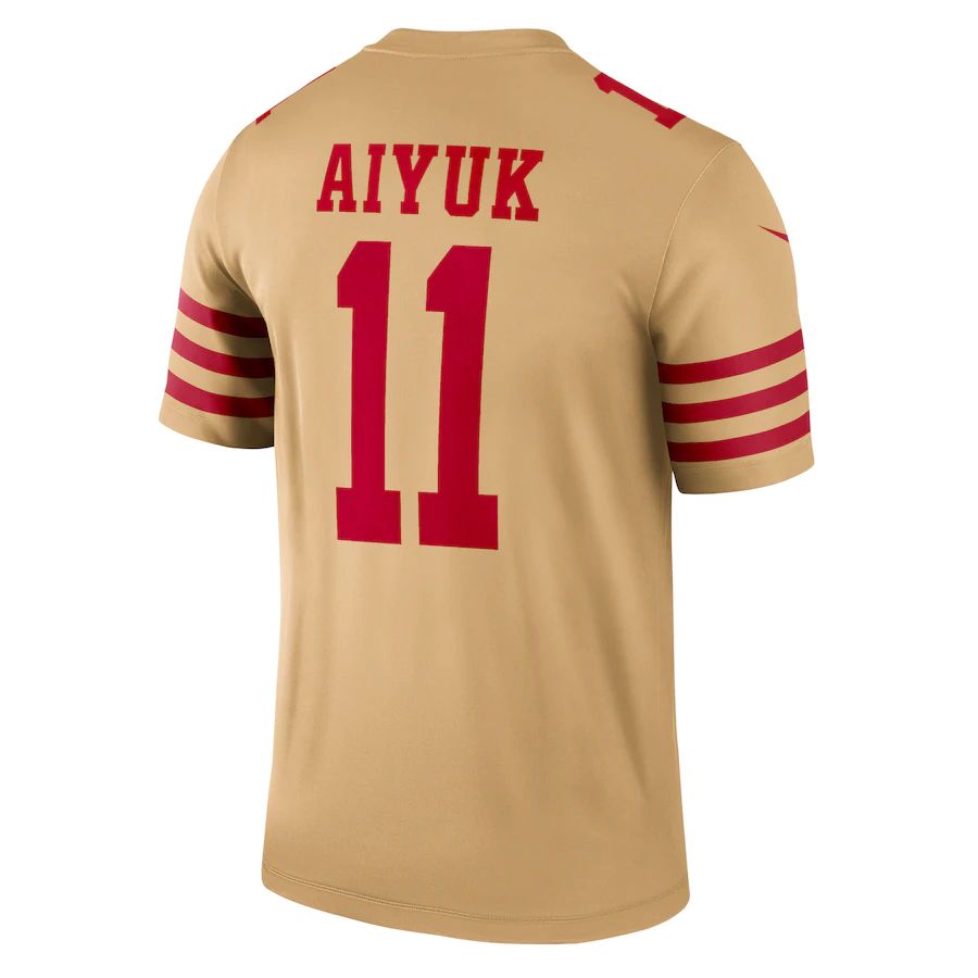 Custom #11 Gold SF Football Shirt Top