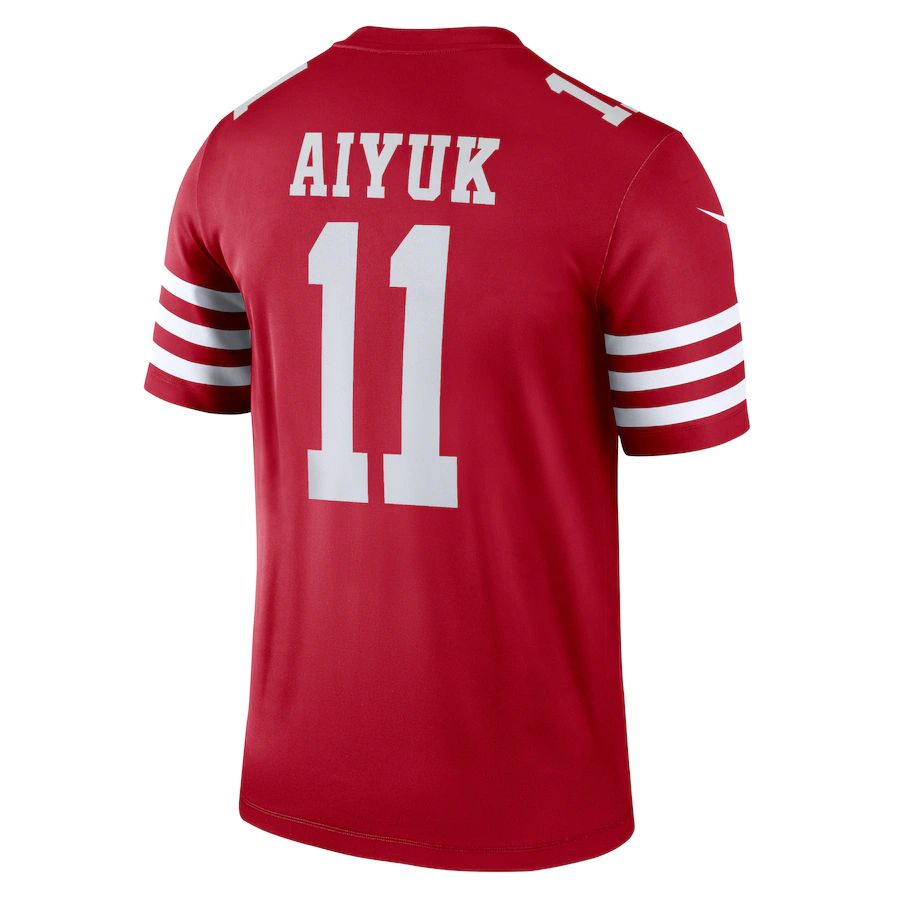 Custom #11 Scarlet SF Football Shirt Top