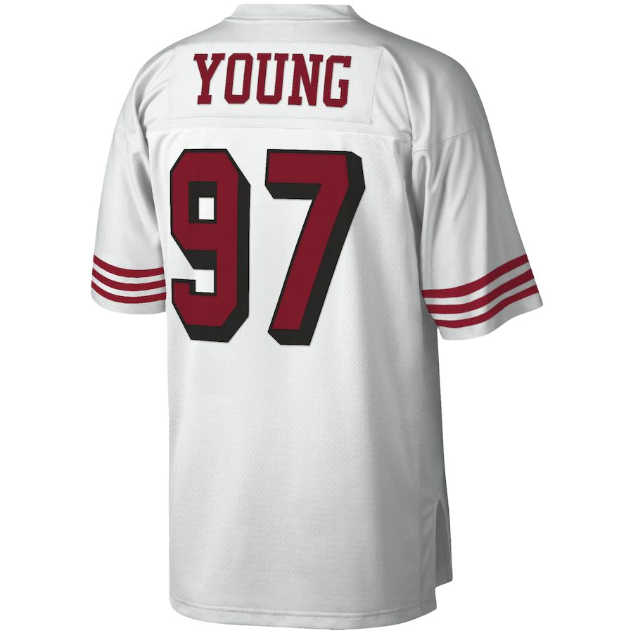 Custom #97 White 1994 SF Football Shirt Top