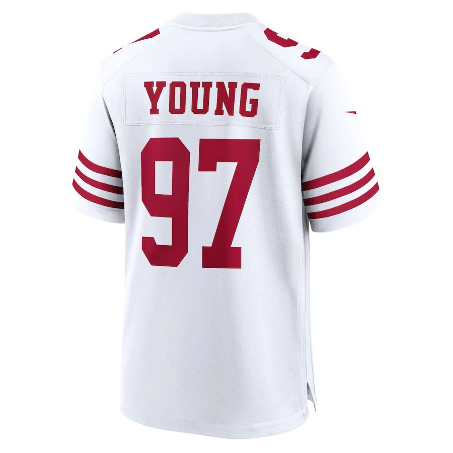 Custom #97 White SF Football Shirt Top