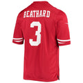 Custom #3 Scarlet SF Football Shirt Top