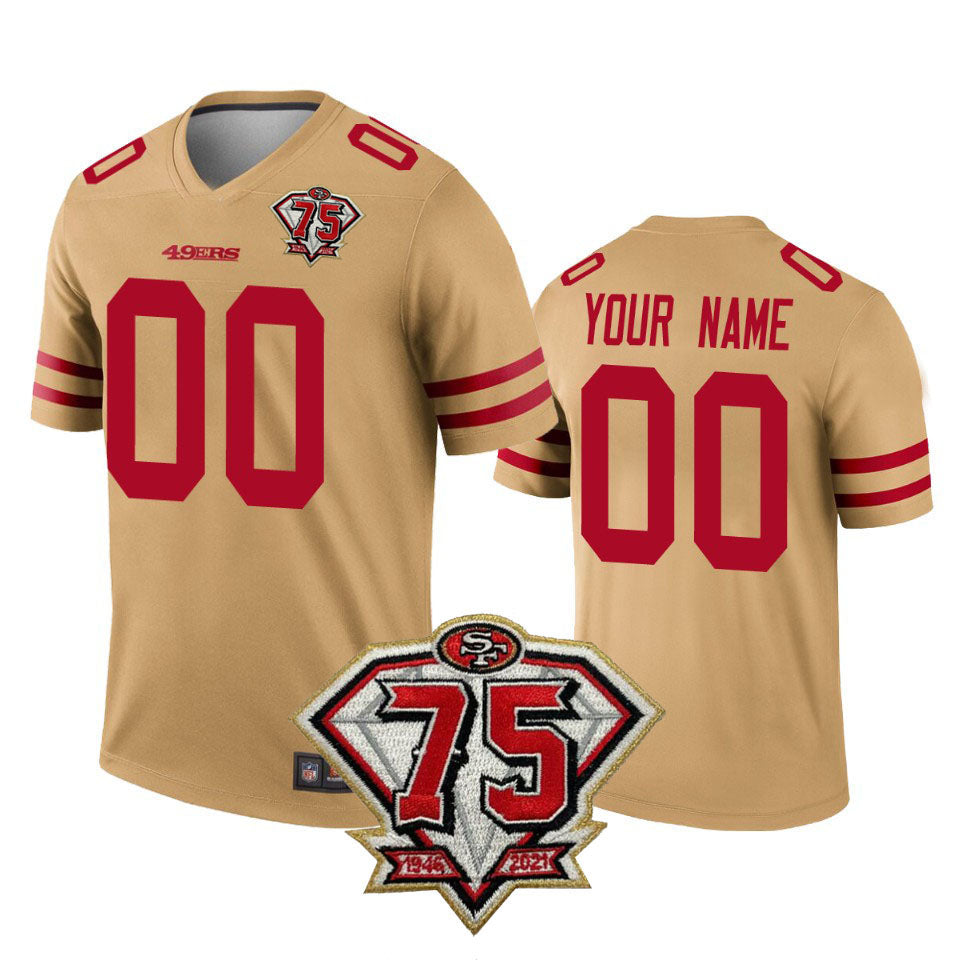 Custom Gold SF Football Shirt Top