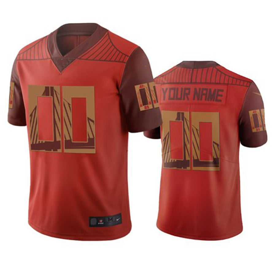 Custom Orange SF Football Shirt Top