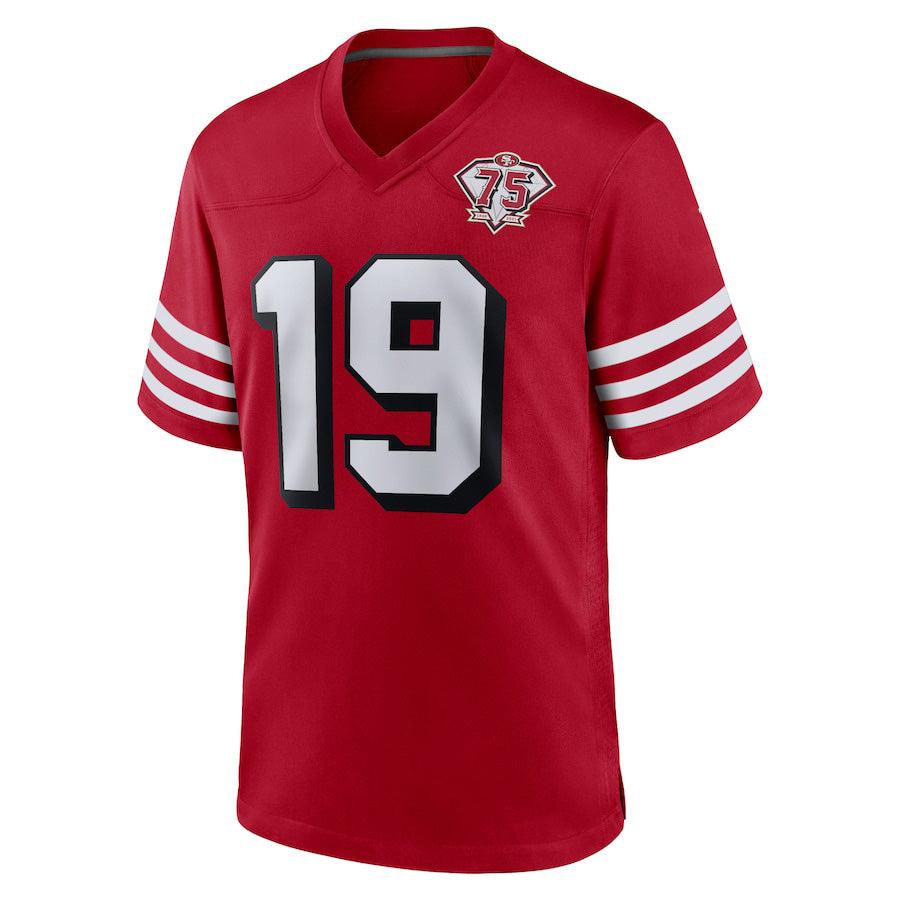 Custom #19 White SF Football Shirt Top