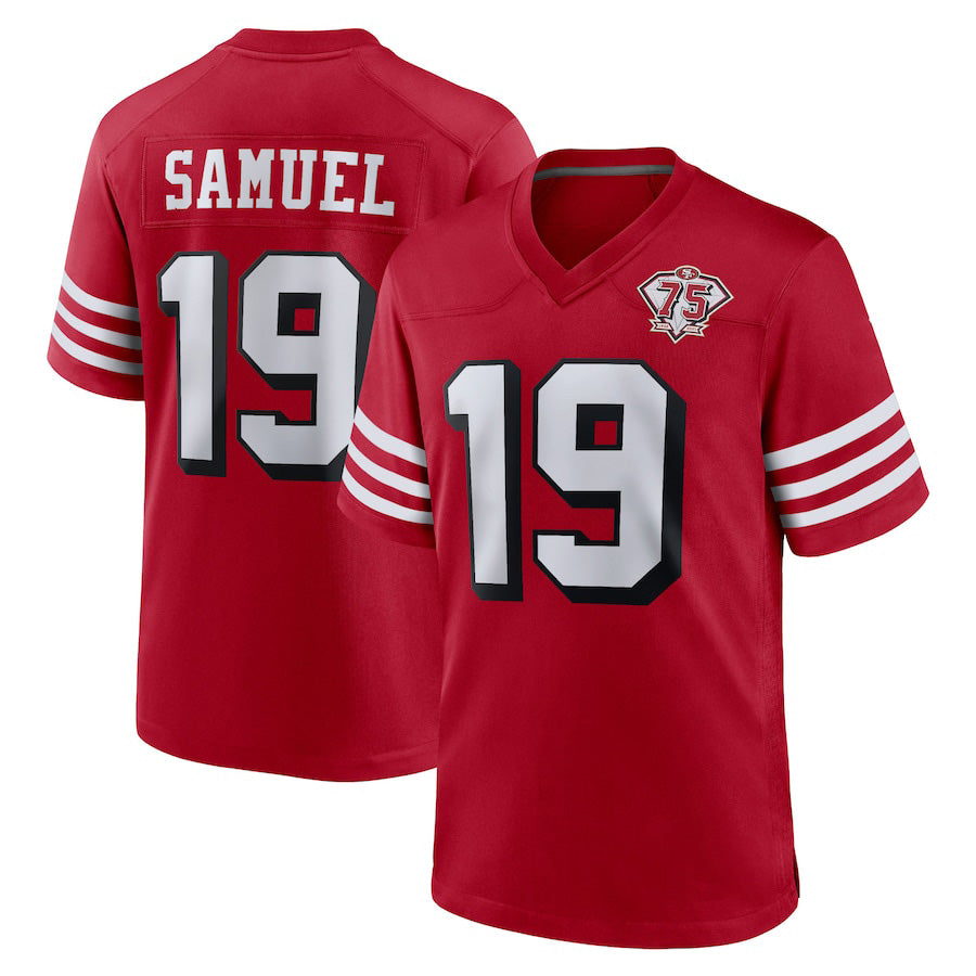 Custom #19 White SF Football Shirt Top
