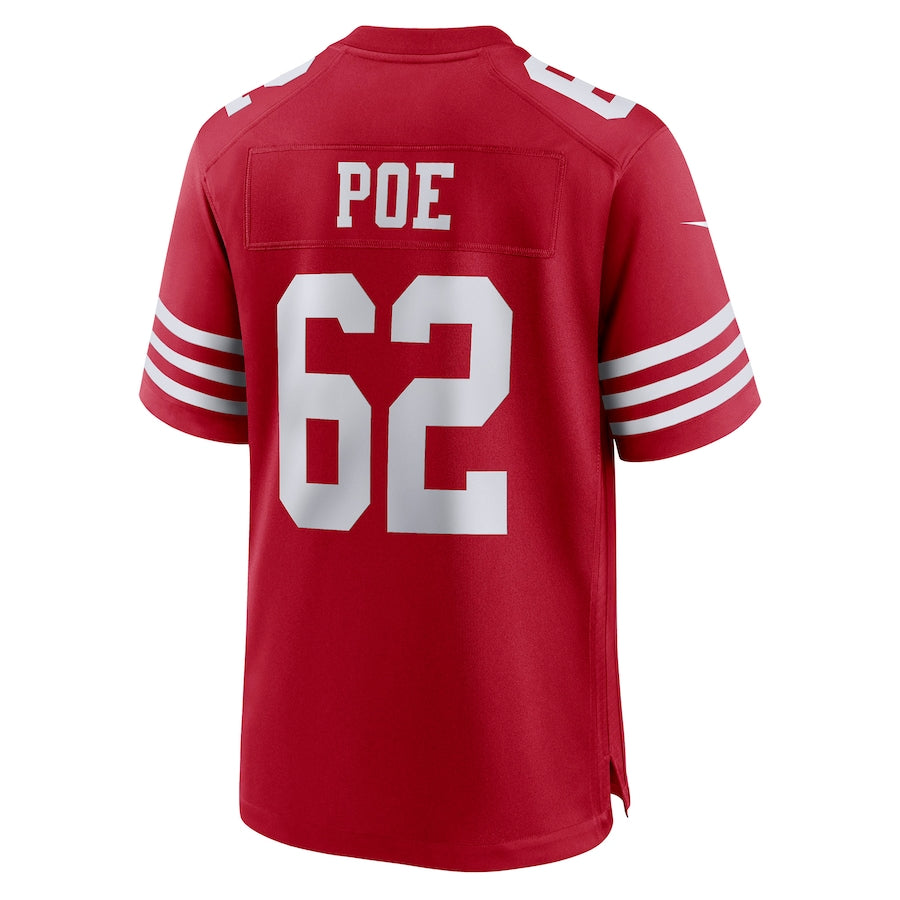 Custom #62 Scarlet SF Football Shirt Top