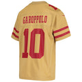Custom #10 Gold SF Football Shirt Top