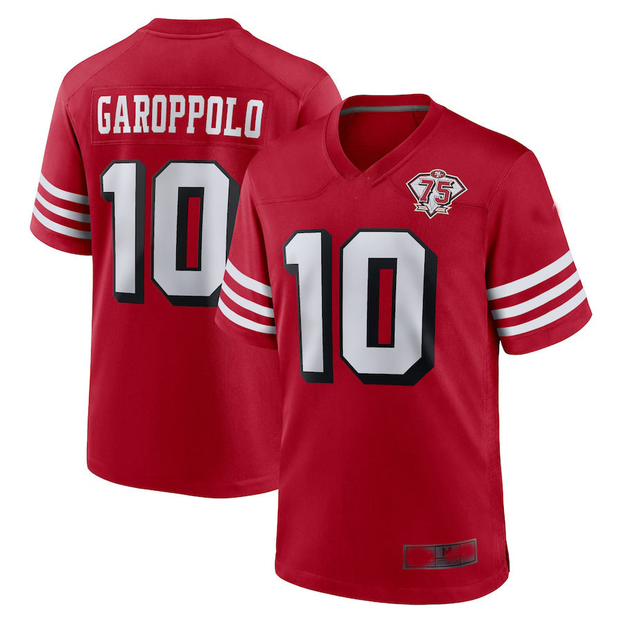 Custom #10 Red SF Football Shirt Top