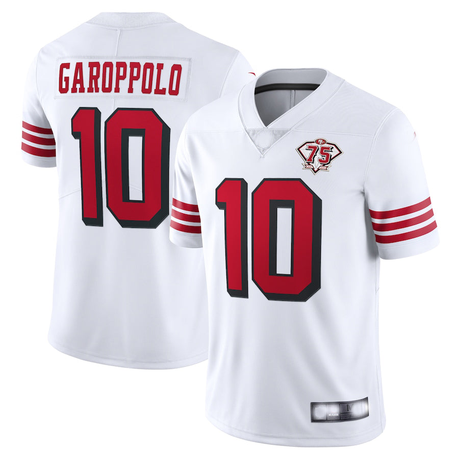 Custom #10 White SF Football Shirt Top