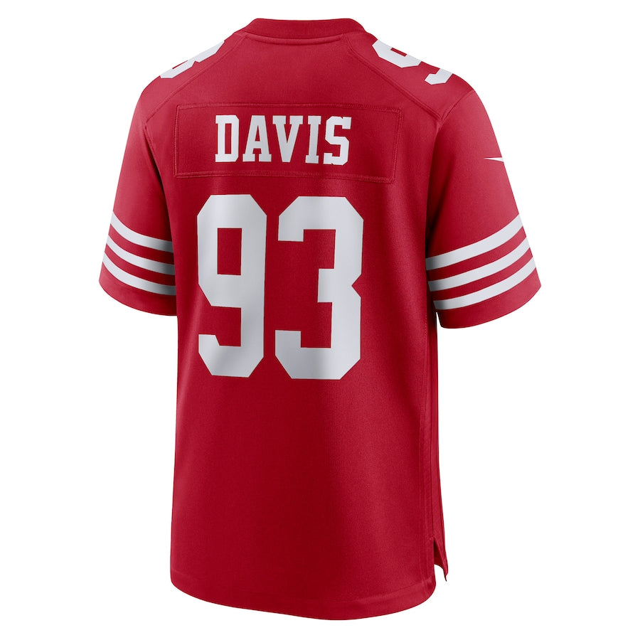 Custom #93 Scarlet SF Football Shirt Top