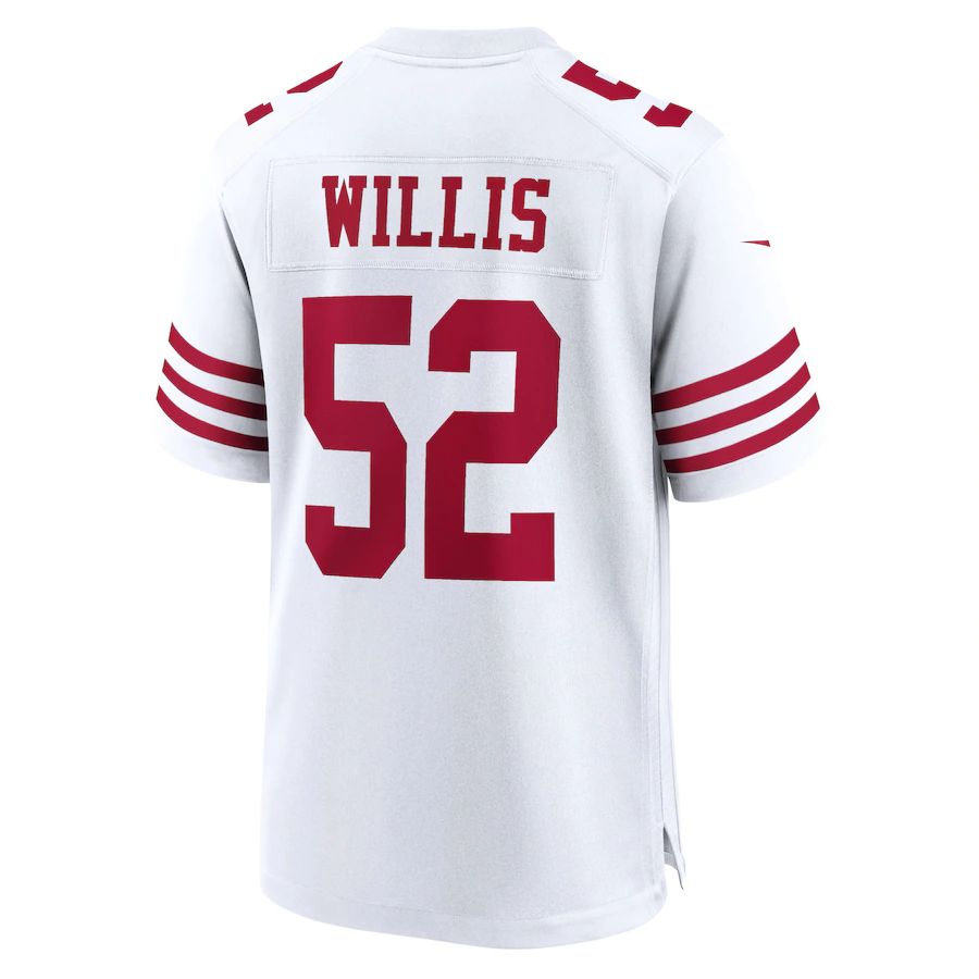 Custom #52 White SF Football Shirt Top
