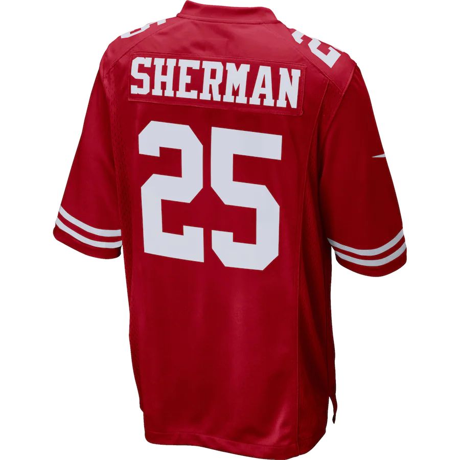 Custom #25 Scarlet SF Football Shirt Top