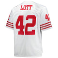 Custom #42 White 1990 SF Football Shirt Top