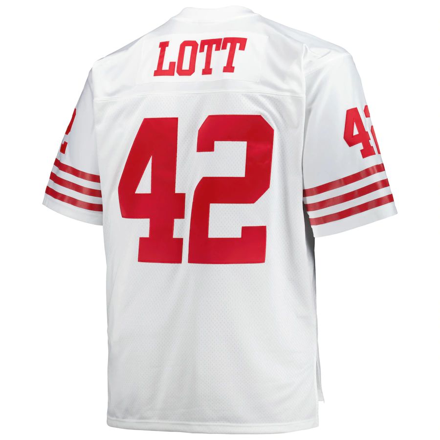 Custom #42 White 1990 SF Football Shirt Top