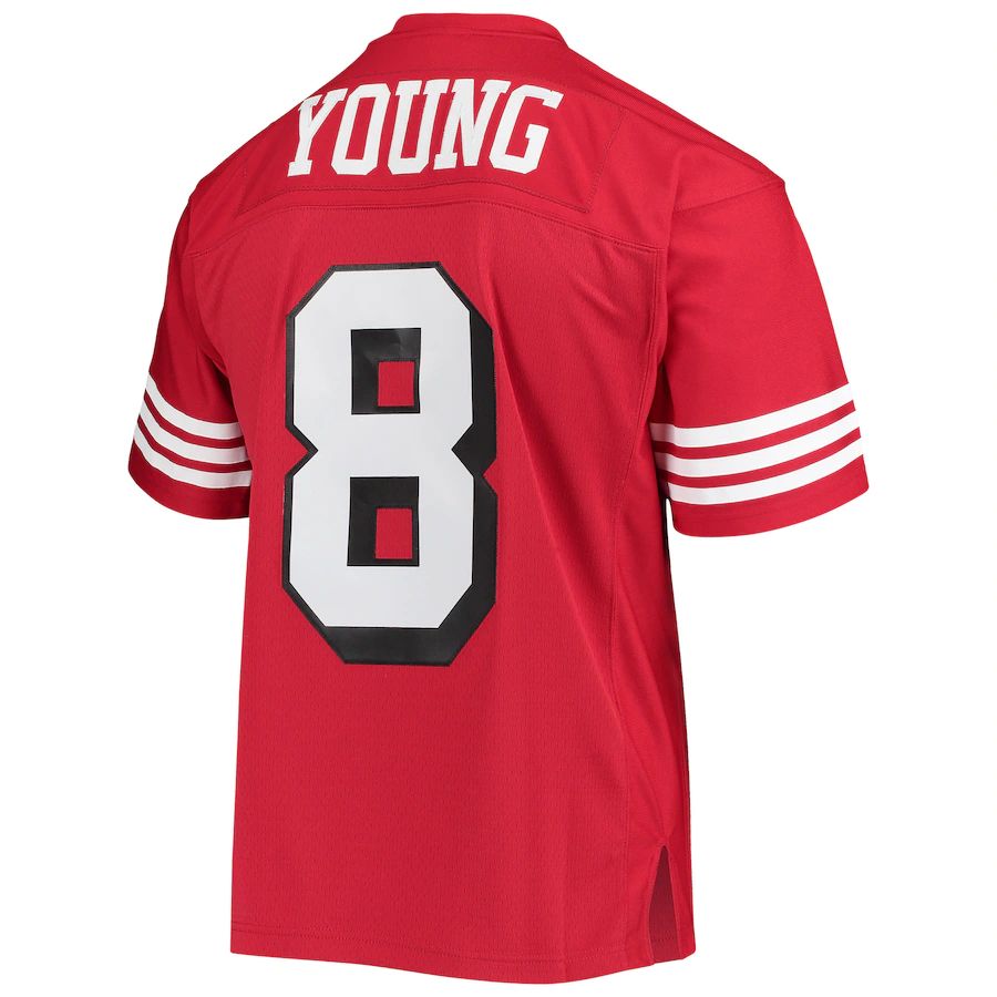 Custom #8 Scarlet 1994 SF Football Shirt Top