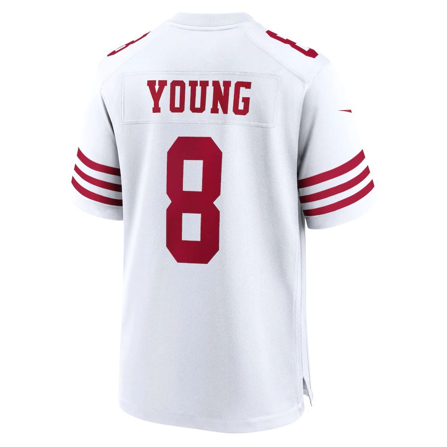 Custom #8 White SF Football Shirt Top