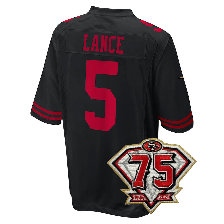 Custom #5 Black SF Football Shirt Top