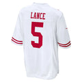 Custom #5 White SF Football Shirt Top
