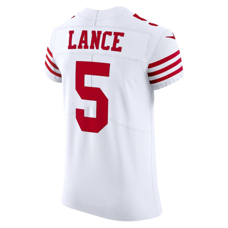 Custom #5 White SF Football Shirt Top