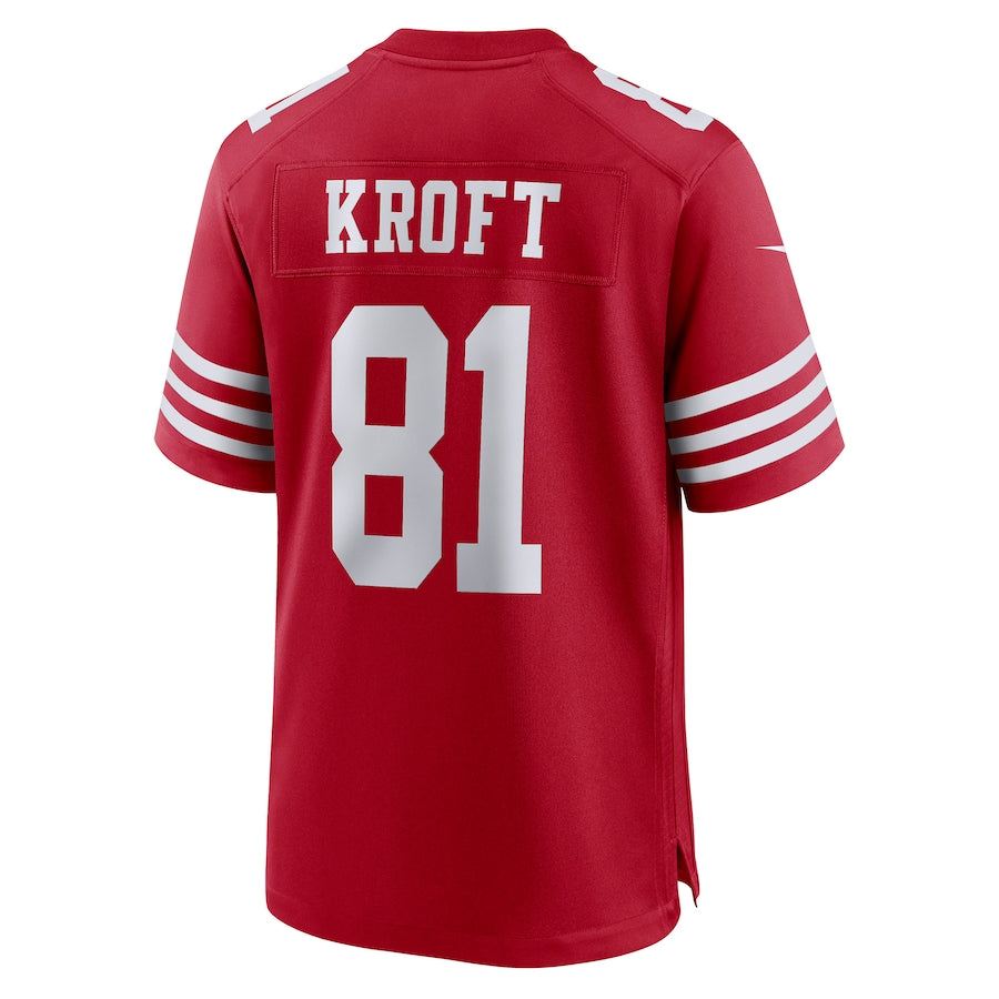 Custom #81 Scarlet SF Football Shirt Top