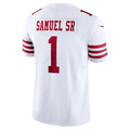 Custom #1 White SF Football Shirt Top