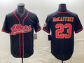 Custom #23 Black Baseball Shirt Top
