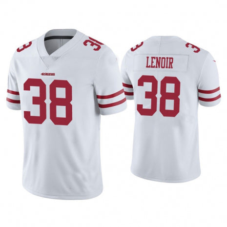 Custom #38 White SF Football Shirt Top