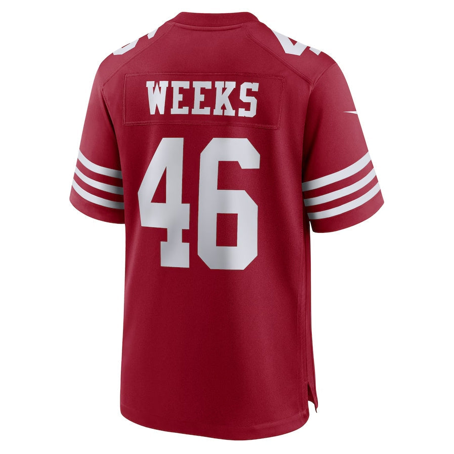 Custom #46 Scarlet SF Football Shirt Top