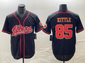 Custom #85 Black Baseball Shirt Top