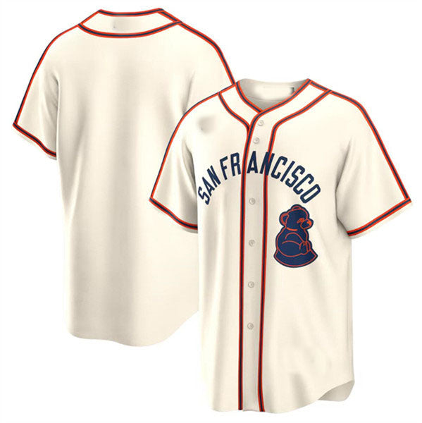 Custom Cream 2024 SF Baseball Shirt Top
