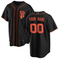 Custom Black SF Baseball Shirt Top