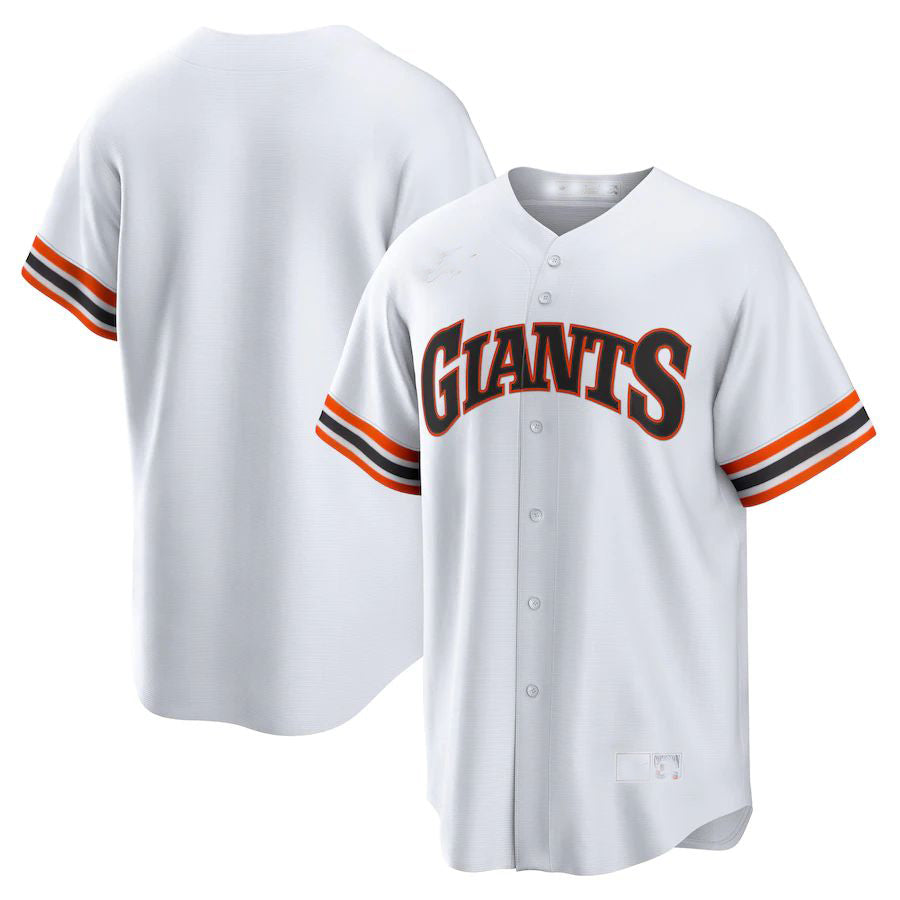 Custom White SF Baseball Shirt Top